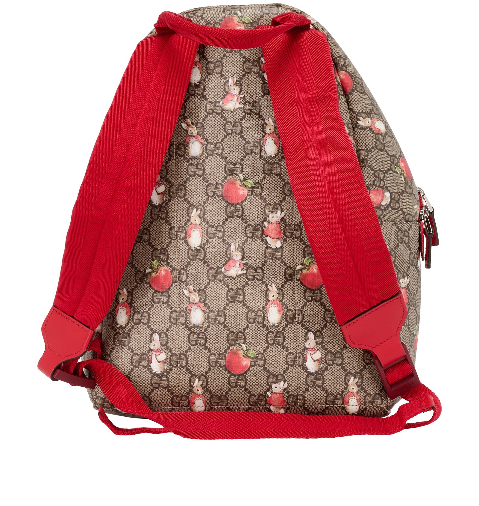 Peter Rabbit GG Backpack, &pound;450, Handbags, Beige/Red, Canvas, Back view